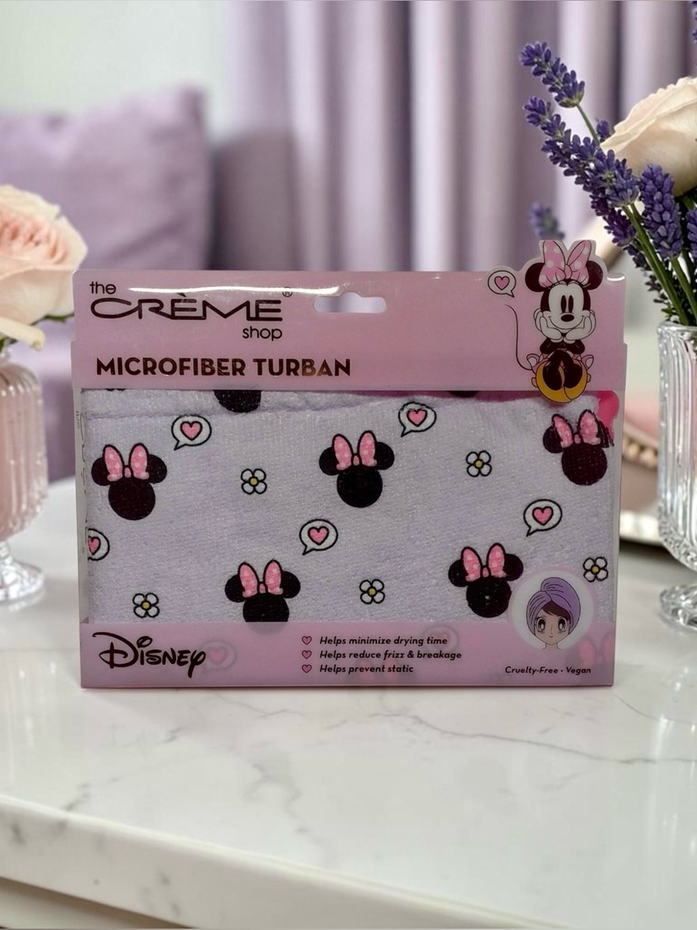 The Crème Shop x Disney Minnie Mouse Microfiber Turban Towel Wrap NIB